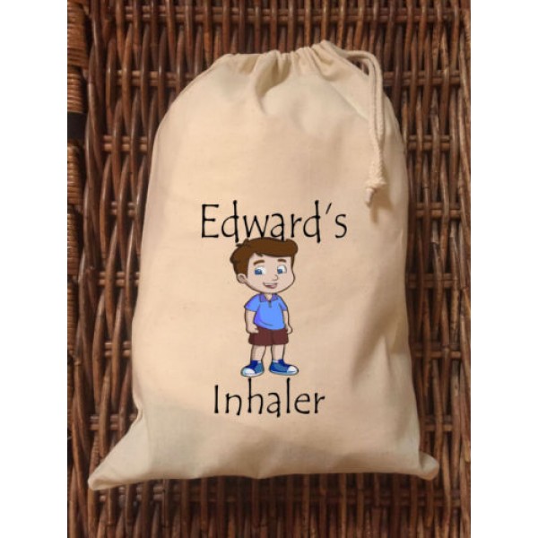 Personalised Inhaler Bag - Edward Design
